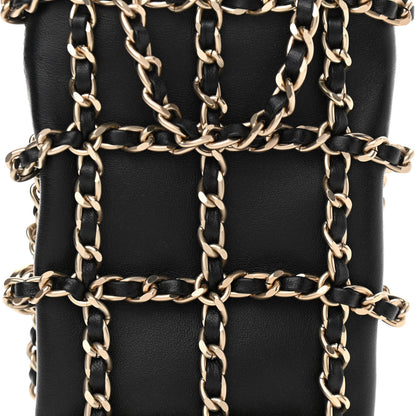Chanel Lambskin Tech Me Out Clutch With Chain Black 9 of 11