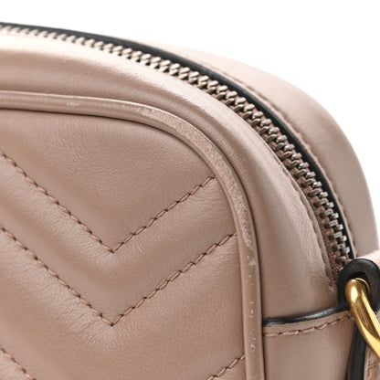 Gucci Calfskin Matelasse Mini GG Marmont Chain Shoulder Bag Porcelain Rose 11 of 12