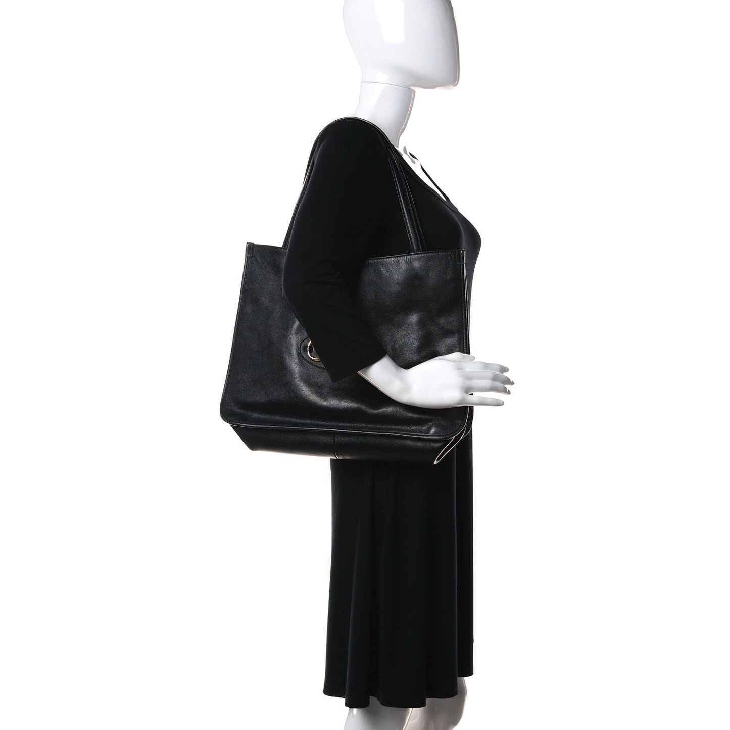 New Sakai Calfskin Lux Horsebit 1955 Tote Bag Black