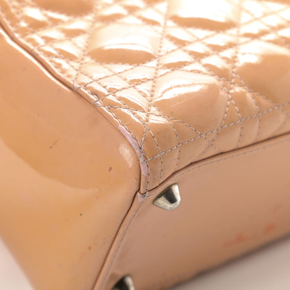 Christian Dior Patent Cannage Large Lady Dior Beige 9 of 19