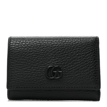 Gucci Dollar Calfskin Enamel Monochrome Medium GG Marmont Wallet 1 of 12