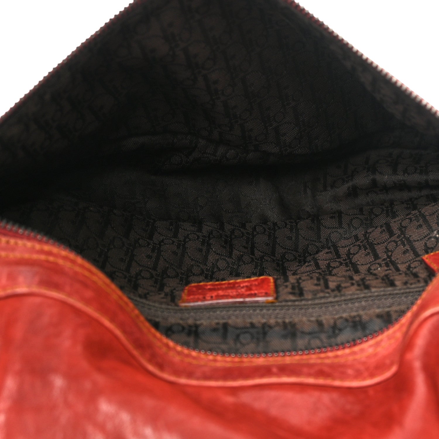 Christian Dior Calfskin Medium Gaucho Double Saddle Bag Red 5 of 18