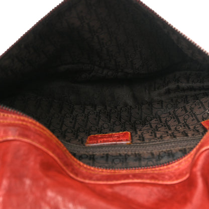 Christian Dior Calfskin Medium Gaucho Double Saddle Bag Red 5 of 18