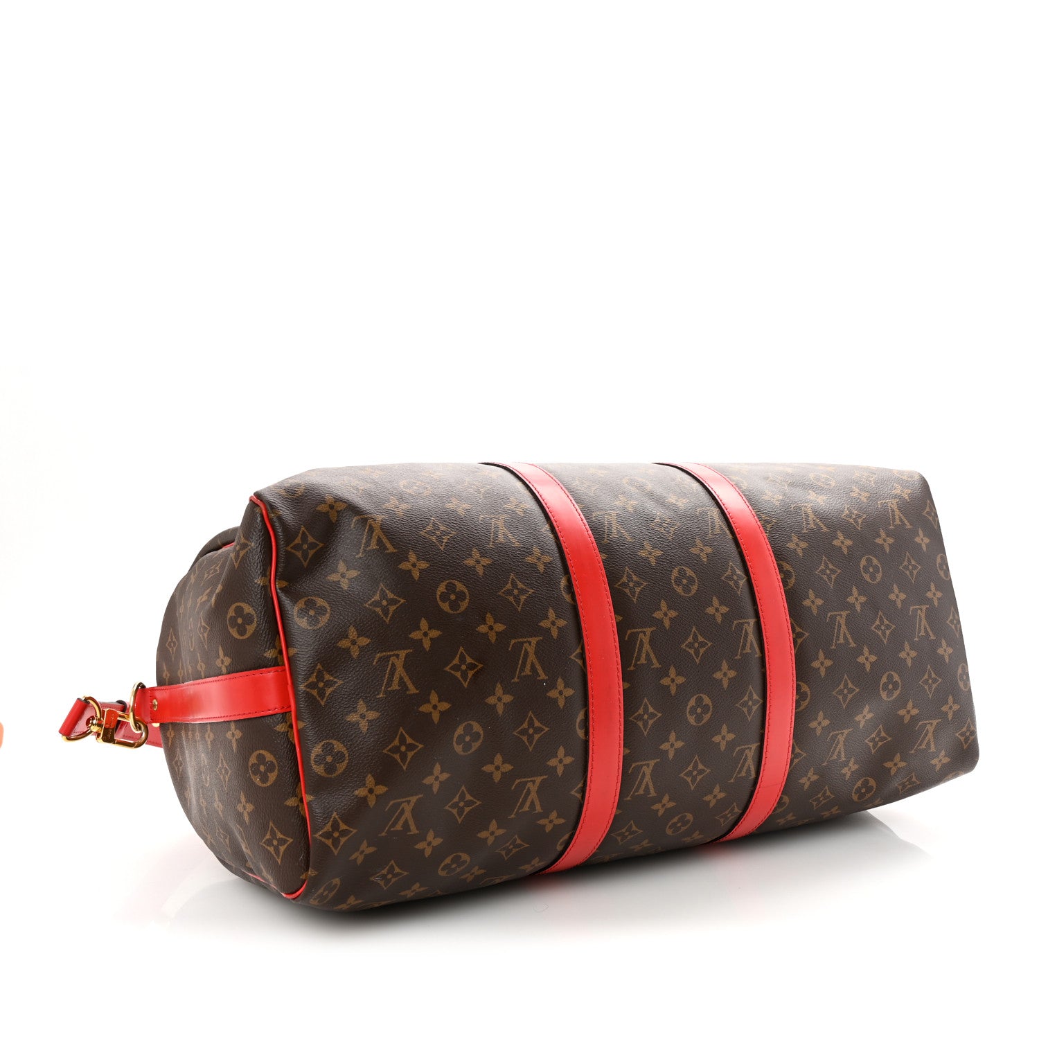 Louis Vuitton Calfskin Monogram Keepall Bandouliere 50 Coquelicot 3 of 11