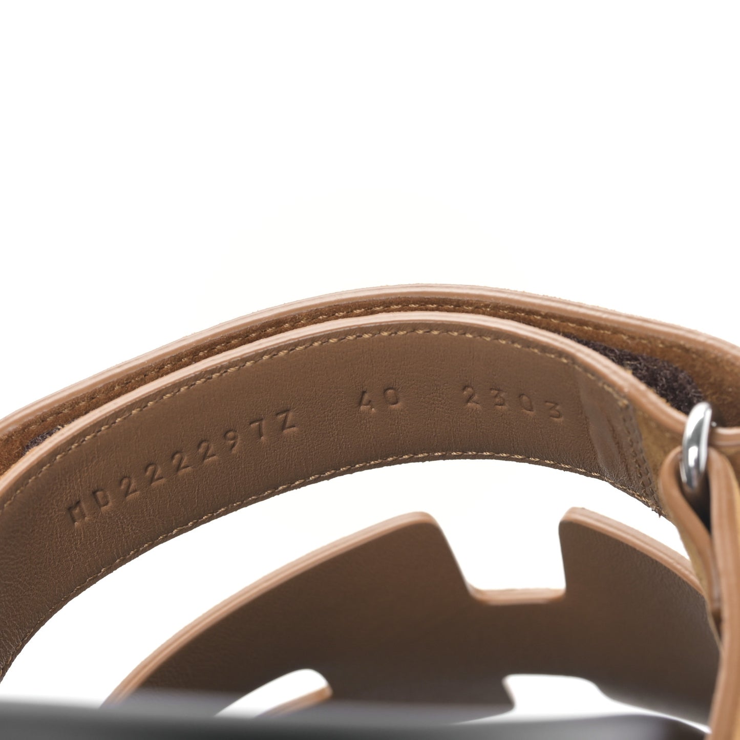 Suede Goatskin Womens Chypre Sandals 40 Naturel