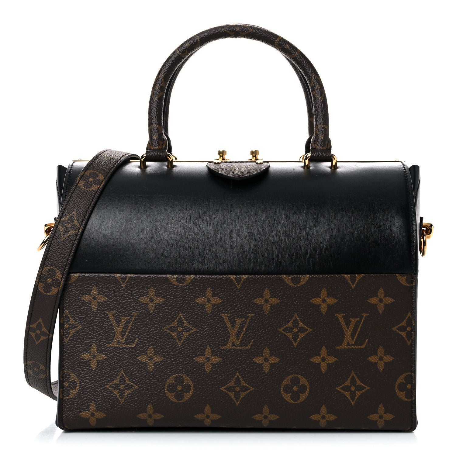 Louis Vuitton Calfskin Monogram Speedy Doctor 25 Black 1 of 33