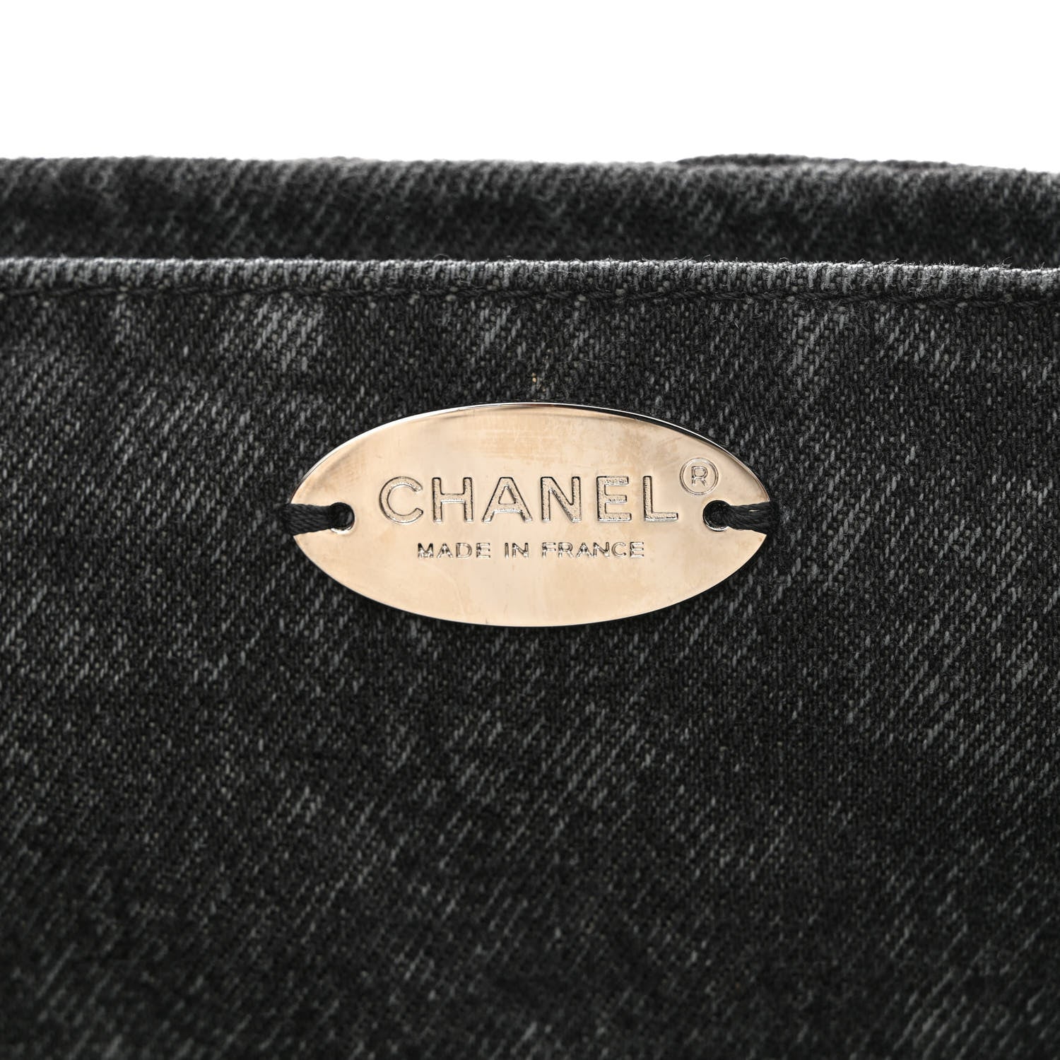 Chanel Denim Quilted Denimpression Flap Grey Black 6 of 9