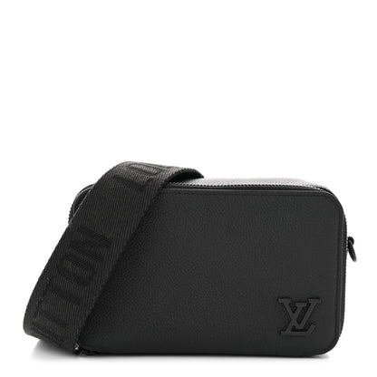 Louis Vuitton Calfskin Aerogram Alpha Wearable Wallet Black 1 of 11