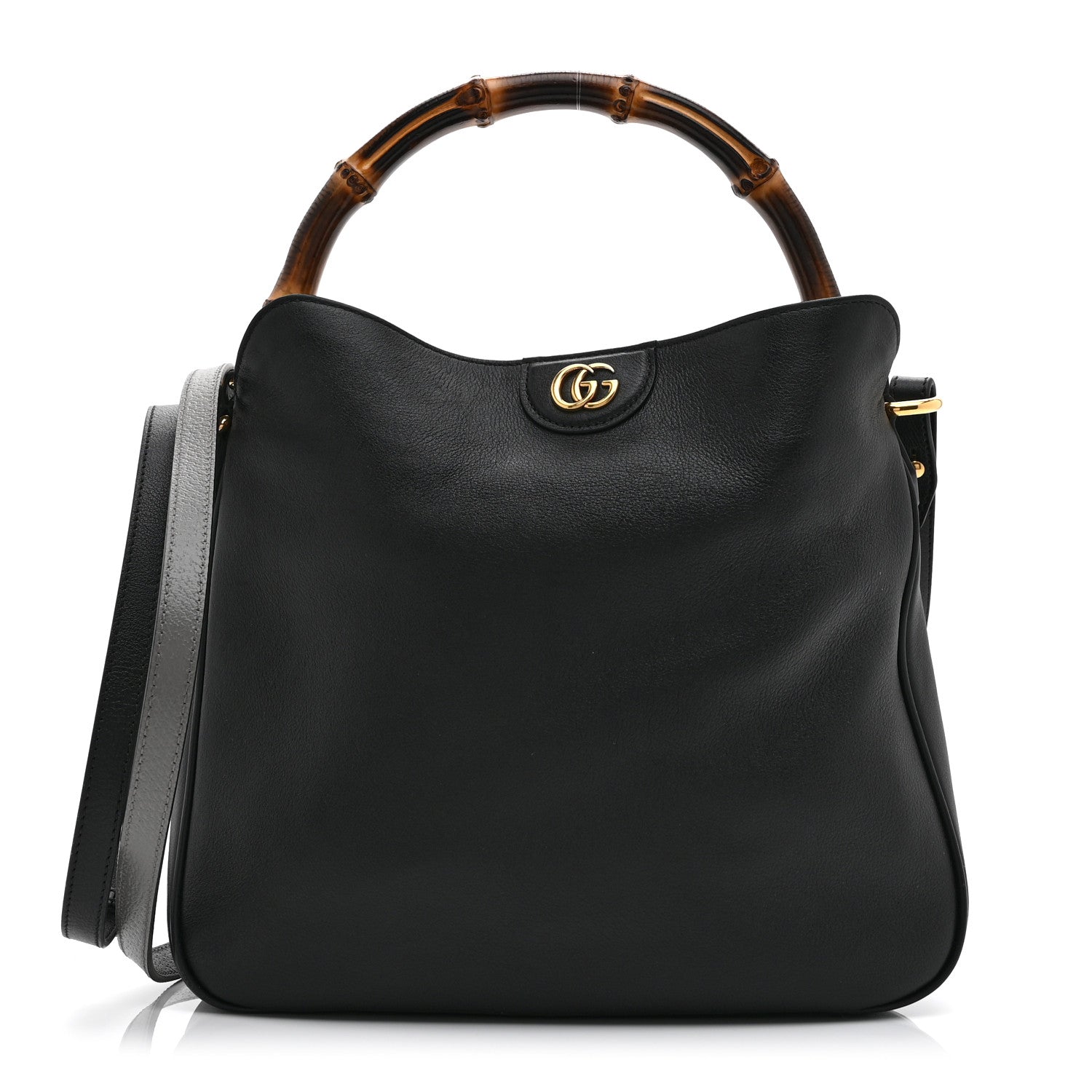 Gucci Softy Wonka Textured Dollar Calfskin Medium Diana Shoulder Bag Black 1 of 11