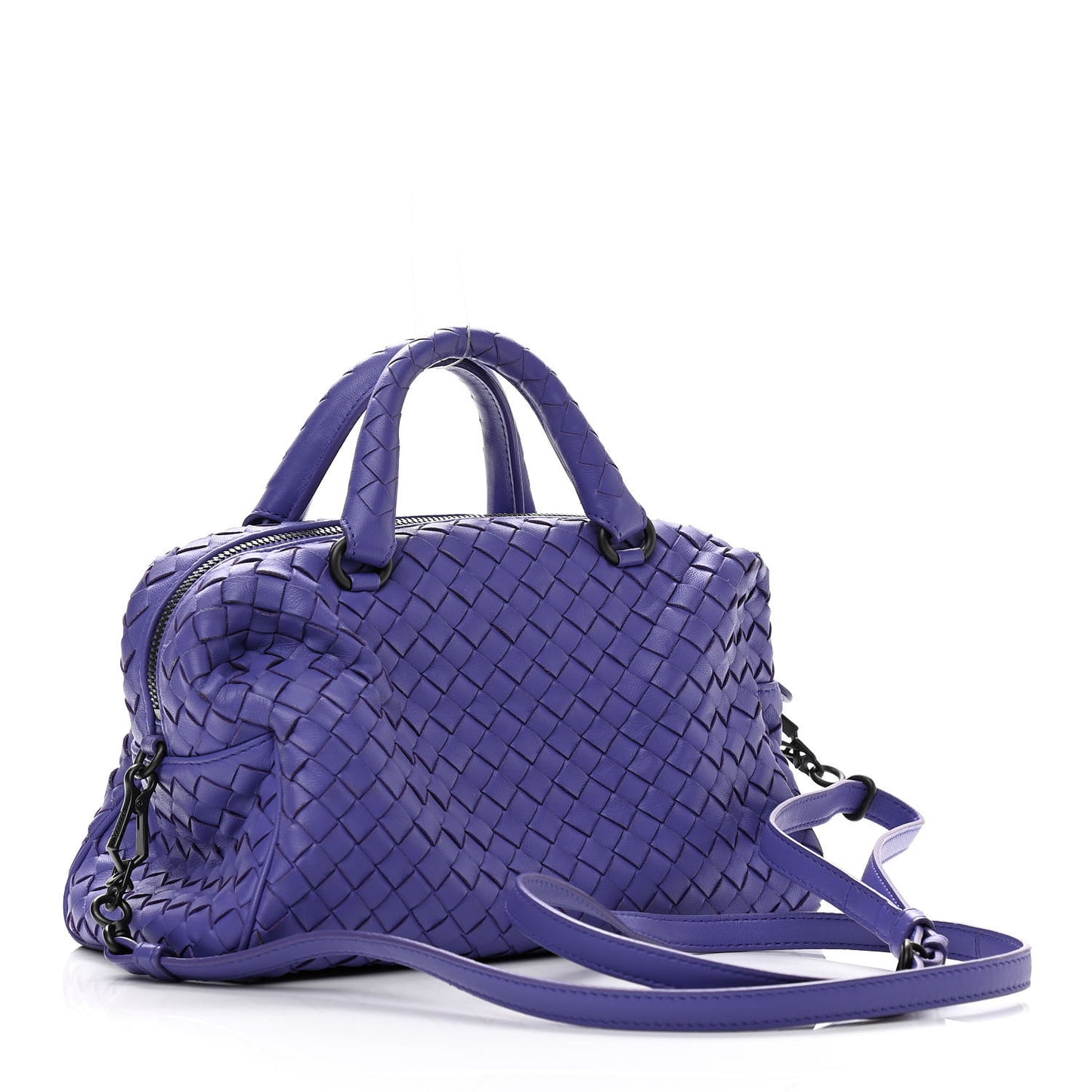 Nappa Intrecciato Mini Boston Lavender