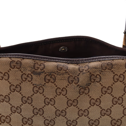 Gucci Monogram Web Tote Brown 24 of 27