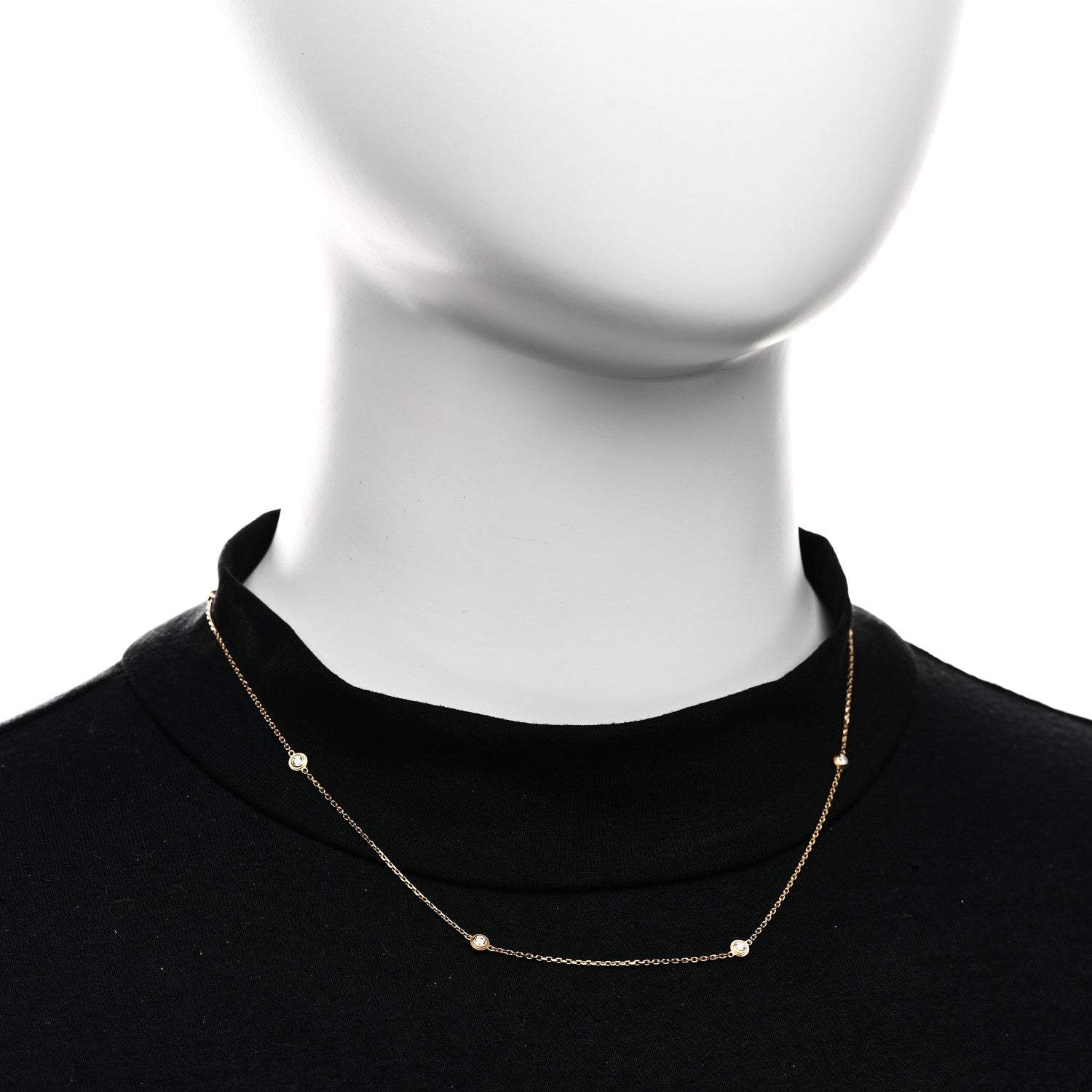 Cartier 18K Pink Gold 6 Diamond D'Amour Station Necklace 2 of 6