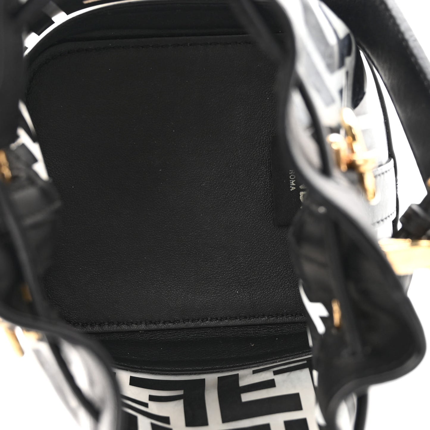 TPU FF Vitello Grace F is Fendi Mini Mon Tresor Bucket Bag Black