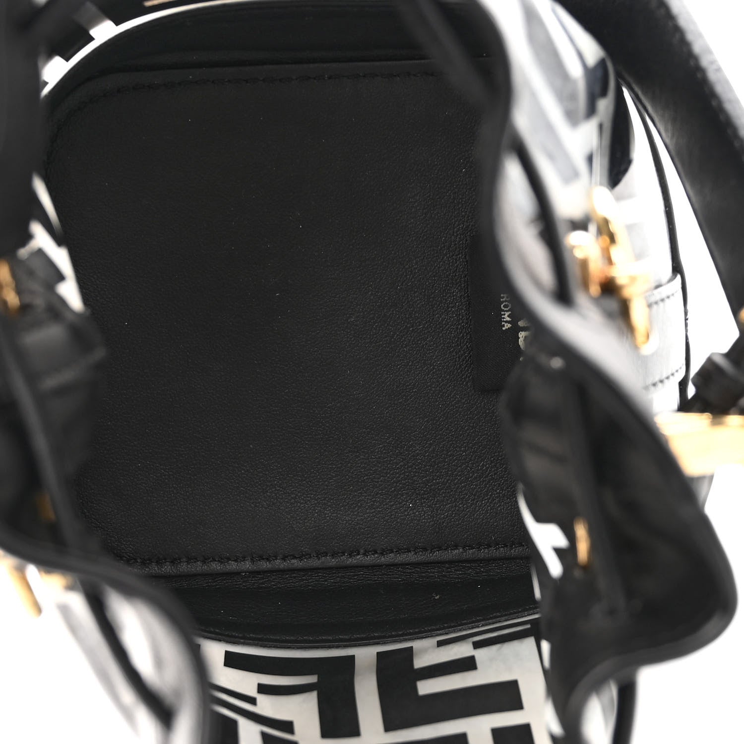 Fendi TPU FF Vitello Grace F is Fendi Mini Mon Tresor Bucket Bag Black 5 of 9