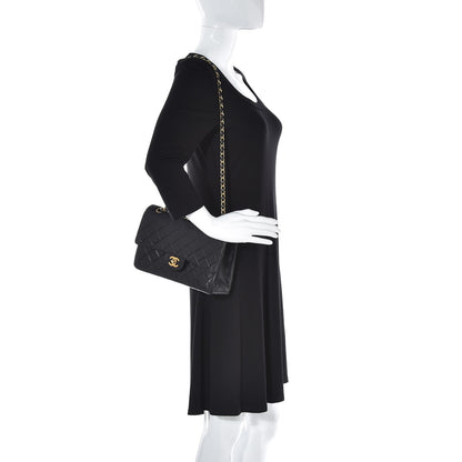 Chanel Lambskin Quilted Medium Double Flap Bag Black 3 of 13