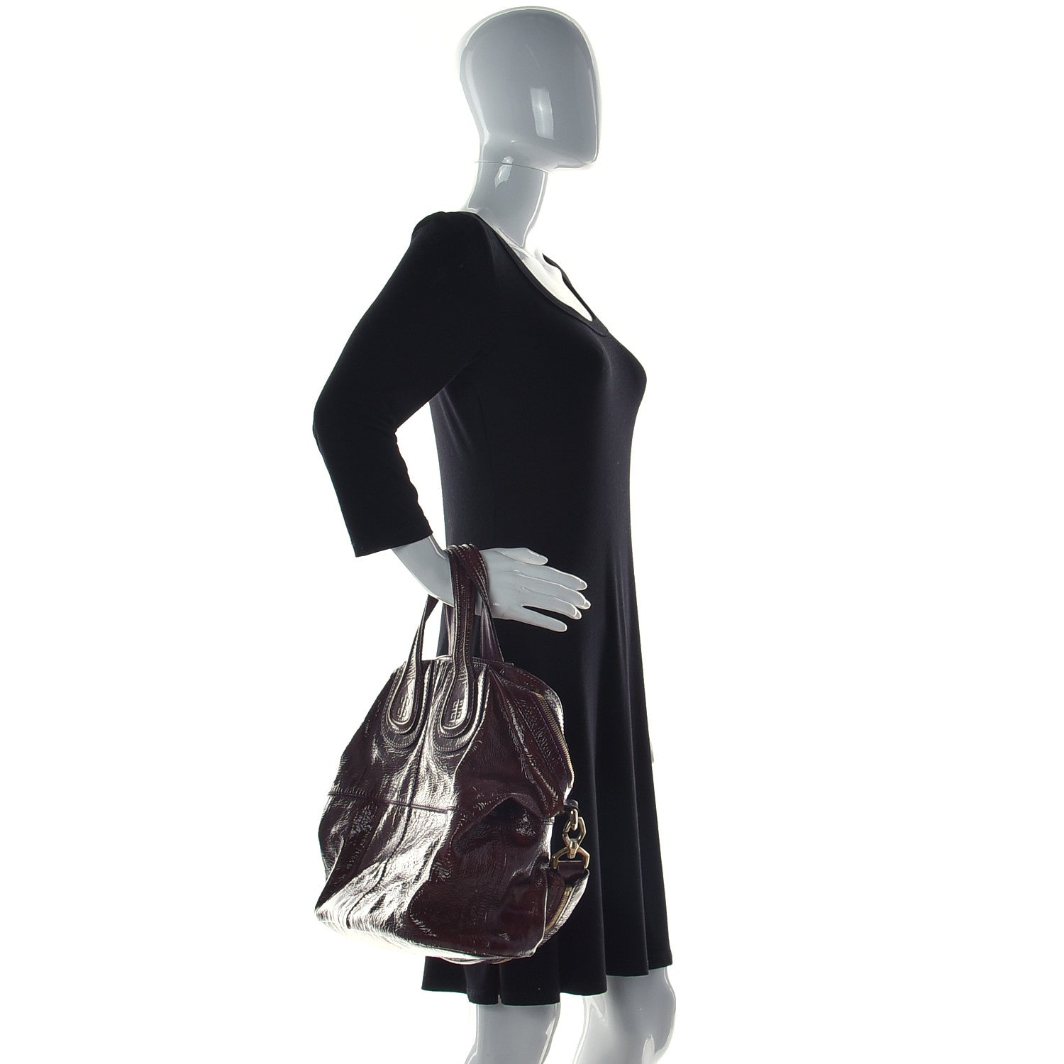Givenchy Crinkled Patent Medium Nightingale Brown 2 of 14