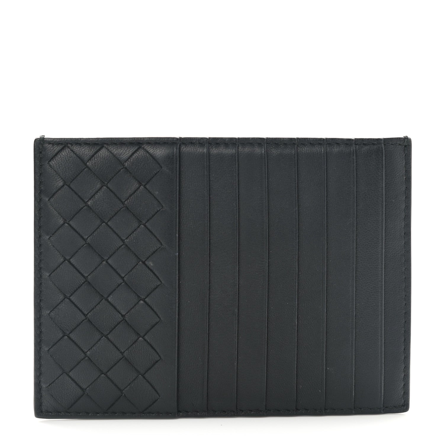 Bottega Veneta Nappa Intrecciato Zip Card Holder Black 1 of 7