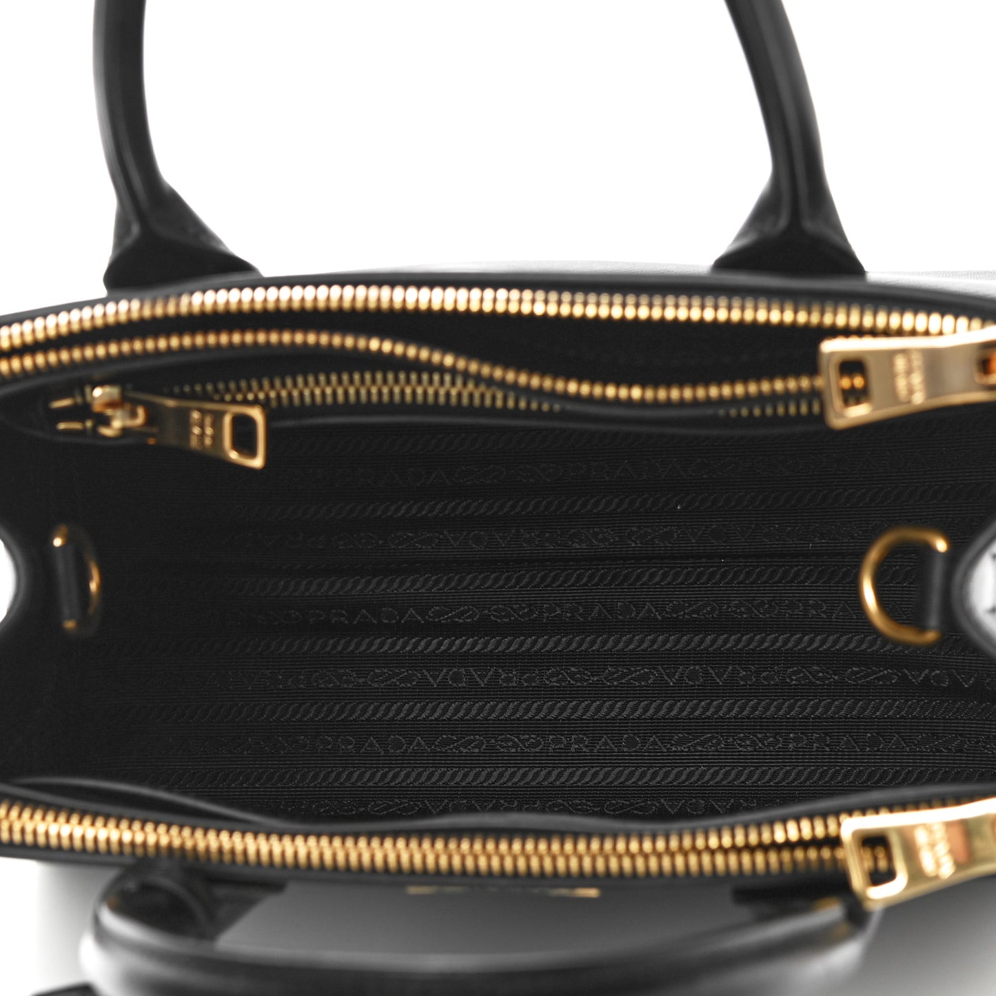 Saffiano City Calfskin Small Paradigme Bag Black