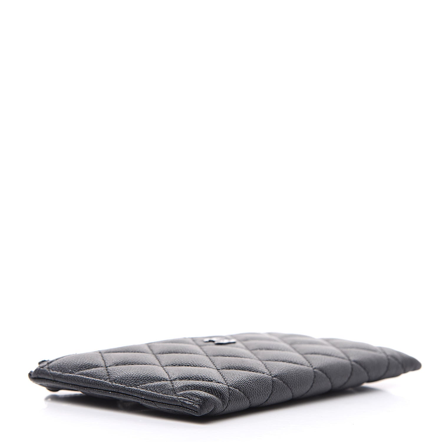 Chanel Iridescent Caviar Quilted Classic Zip Pouch Black 4 of 12
