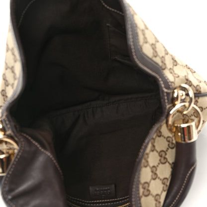 Gucci Monogram Medium Indy Top Handle Hobo Dark Brown 5 of 11