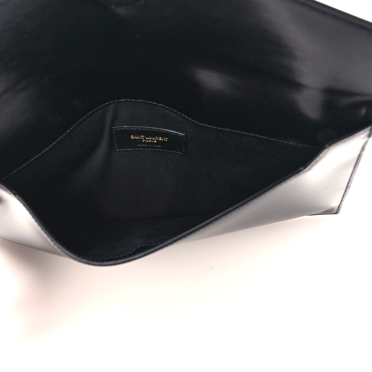 Smooth Shiny Calfskin Monogram Uptown Pouch Black