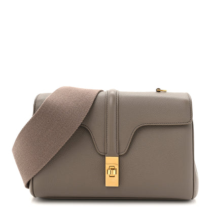 Celine Grained Calfskin Teen Soft 16 Shoulder Bag Taupe 1 of 10