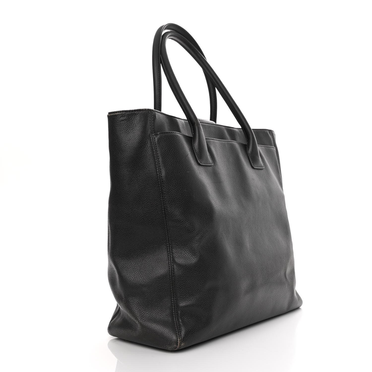 Chanel Calfskin Tall Cerf Tote Dark Grey 3 of 11