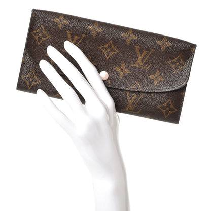 Louis Vuitton Monogram Emilie Wallet Rose Nacre 2 of 8