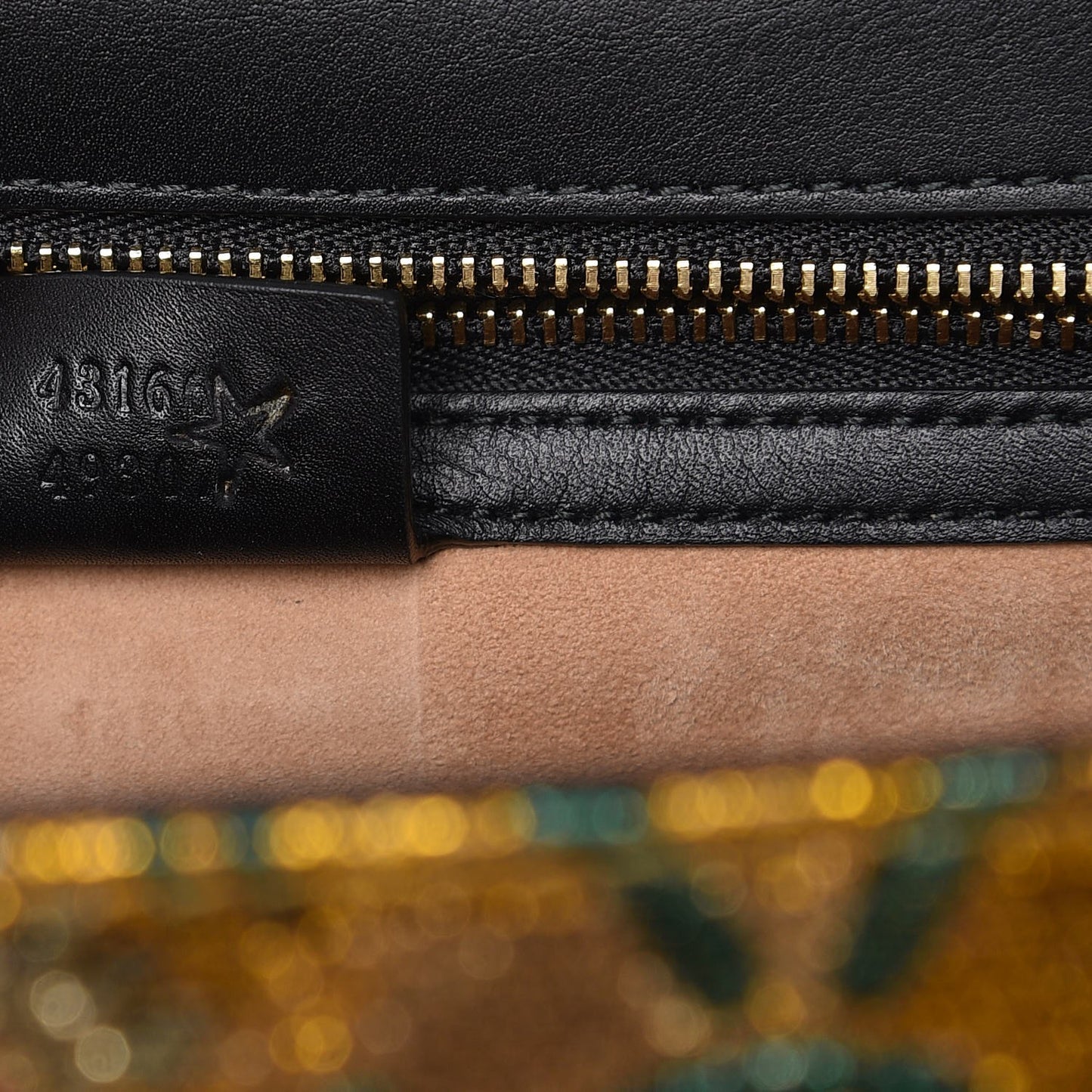 Iridescent Brocade Medium Sylvie Top Handle Bag Gold