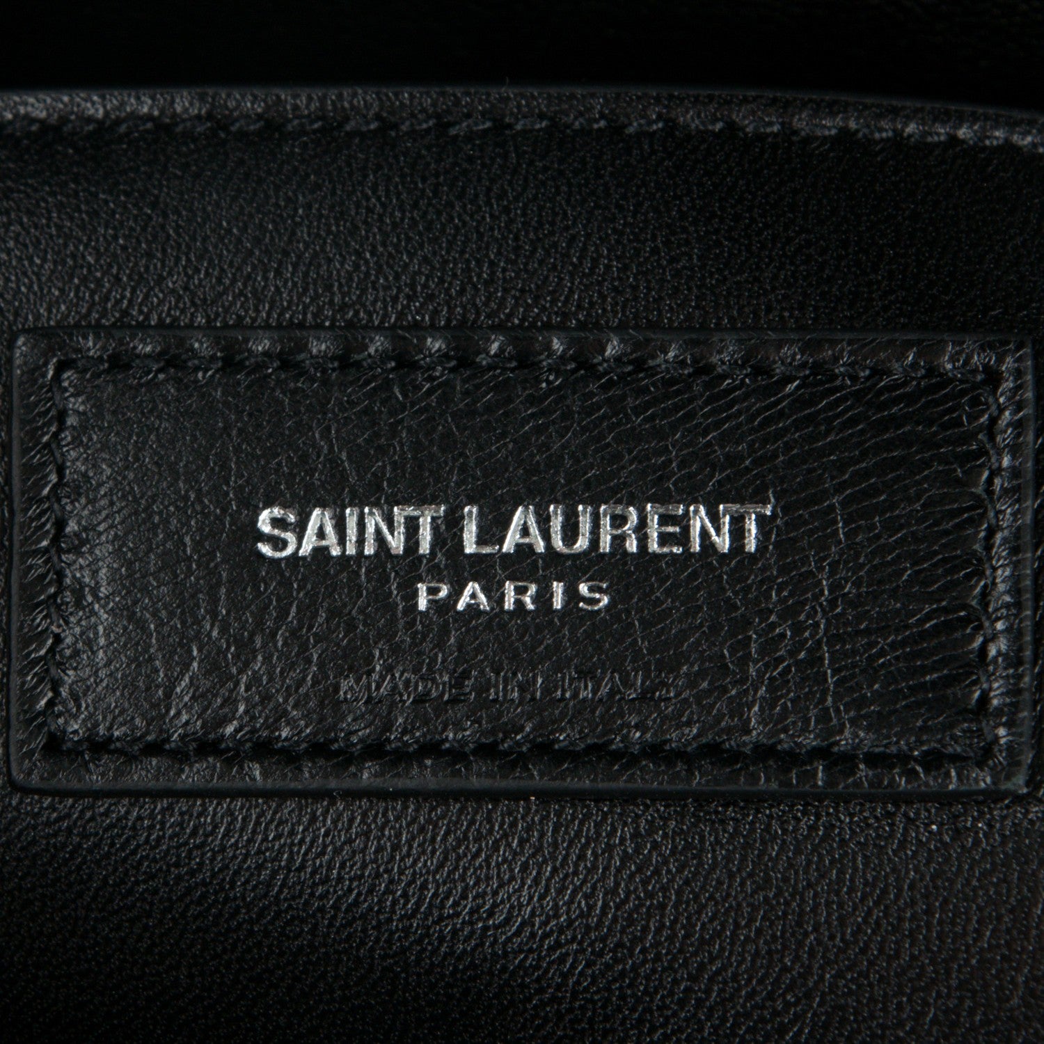 Saint Laurent Sheepskin Matelasse Chevron Monogram Monochrome Large College Satchel Black 6 of 6