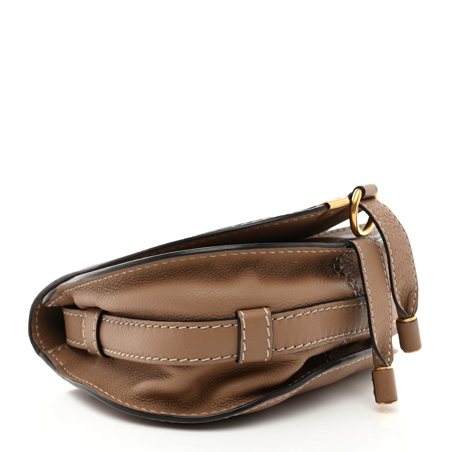 Chloe Calfskin Mini Marcie Round Crossbody Bag Nut 4 of 11