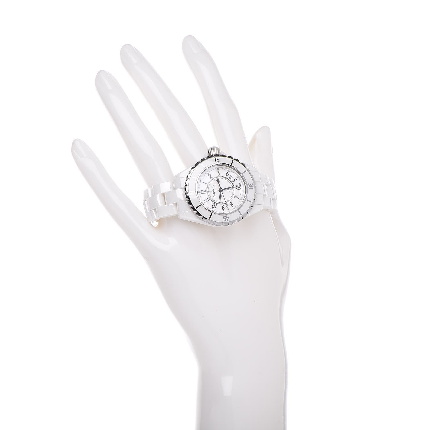 Chanel Stainless Steel Ceramic 33mm J12 Quartz Watch White 2 of 6