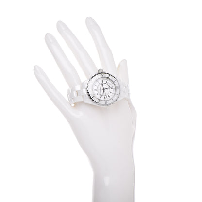 Chanel Stainless Steel Ceramic 33mm J12 Quartz Watch White 2 of 6