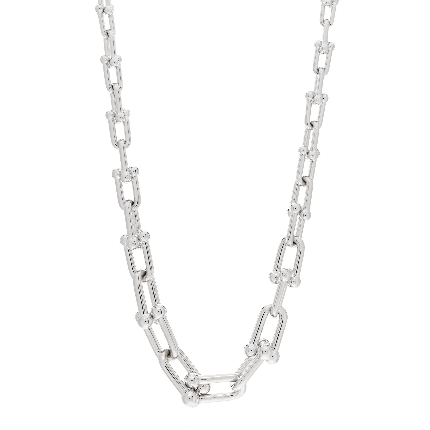 Tiffany Sterling Silver HardWear Graduated Link Necklace 1 of 4