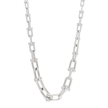 Tiffany Sterling Silver HardWear Graduated Link Necklace 1 of 4