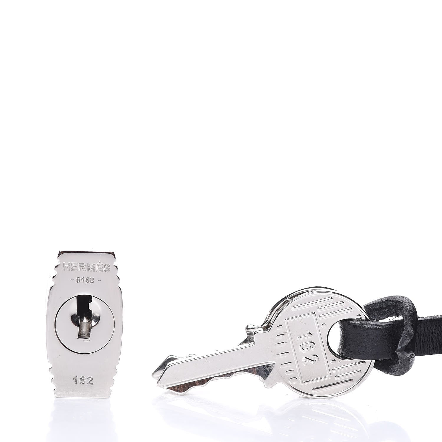 Hermes Barenia Lock and Key Clochette Set Black 5 of 5