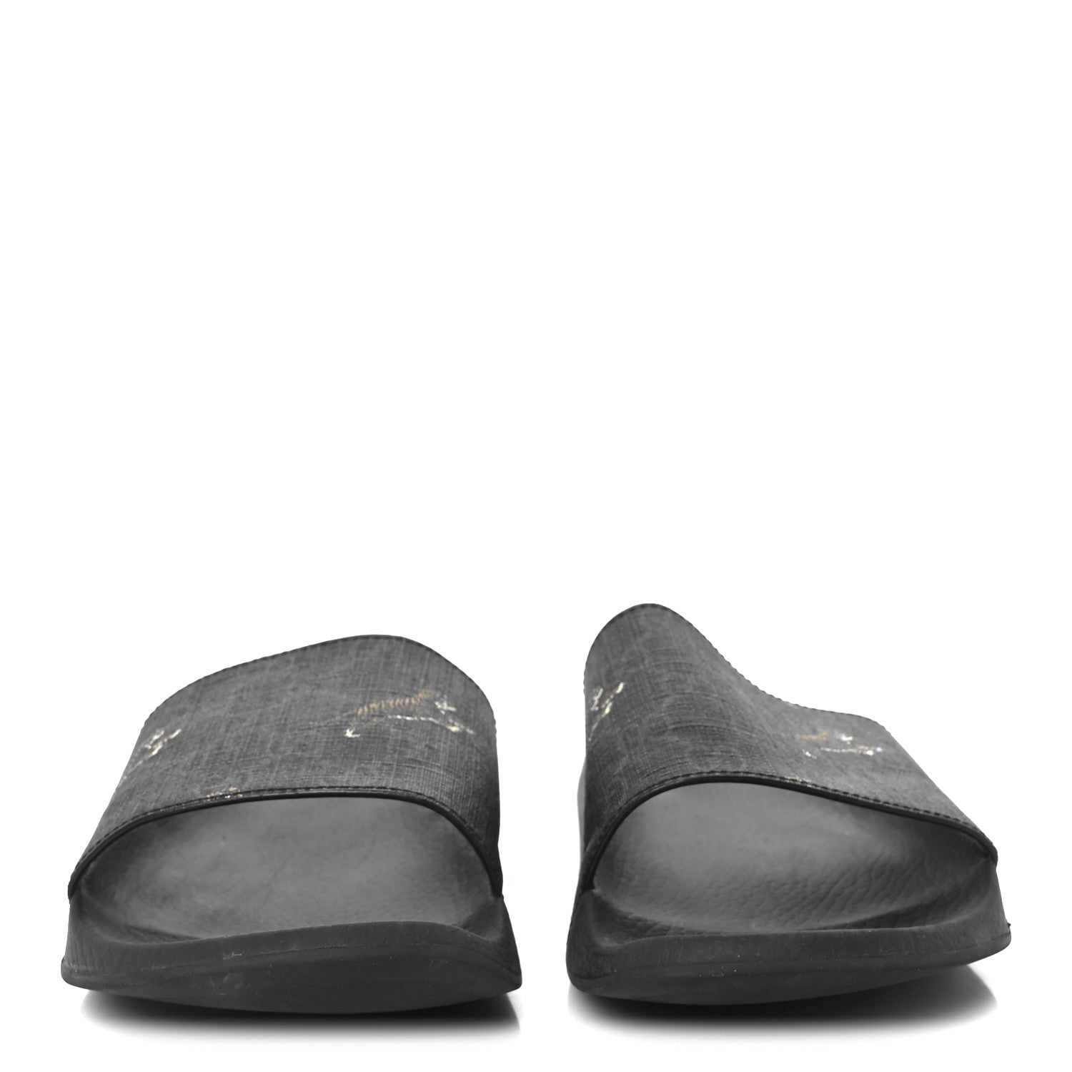 Gucci GG Supreme Monogram Tigers Mens Slide Sandals 10 Black Multicolor 3 of 10