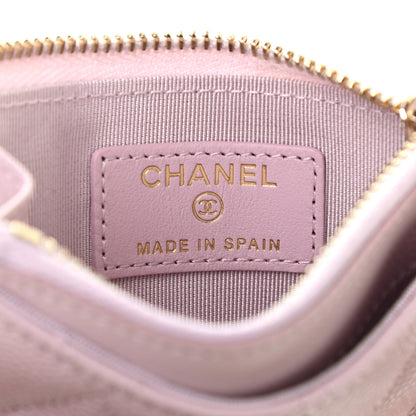 Chanel Caviar Quilted CC Zip Card Holder Light Pink 6 of 7