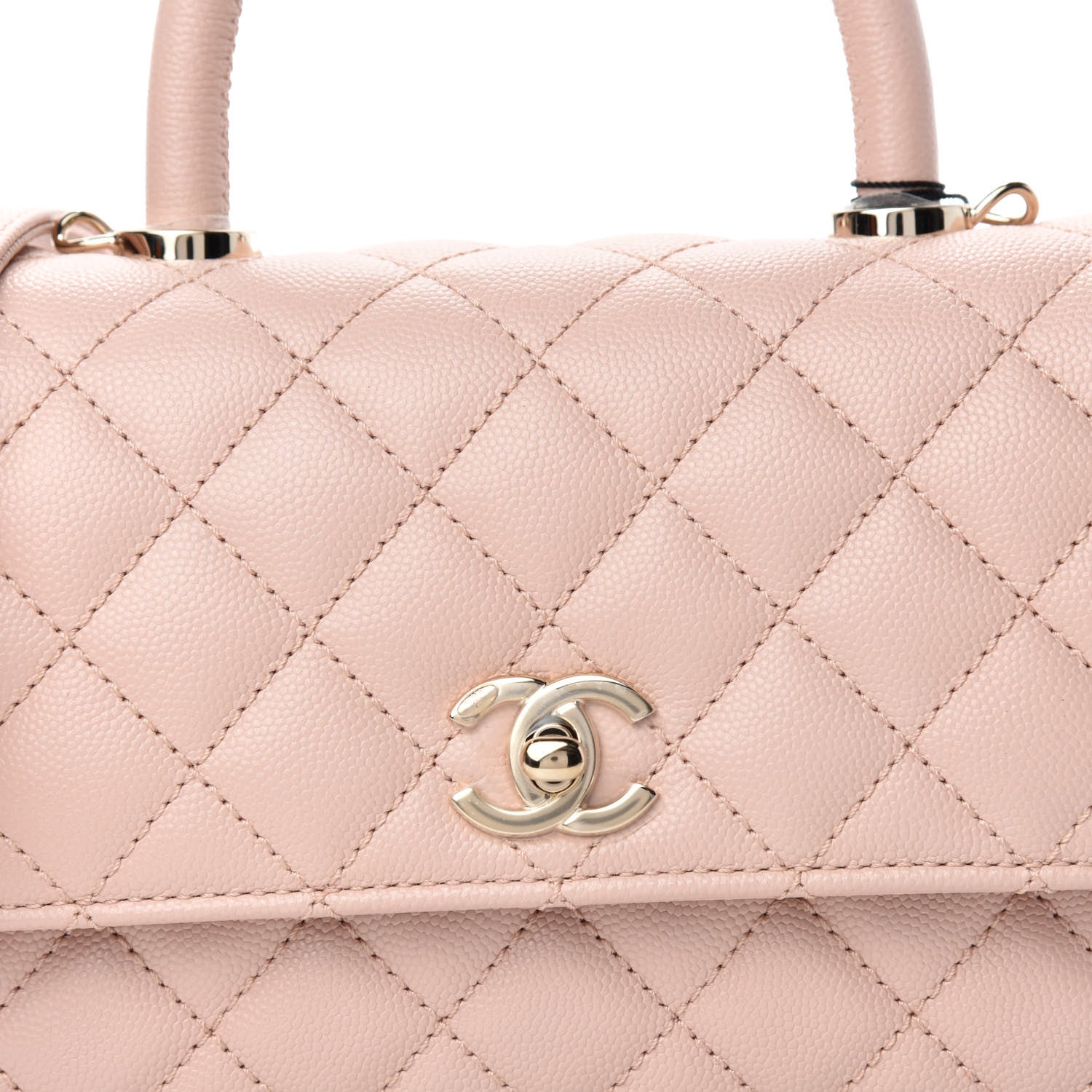 Chanel Caviar Quilted Mini Coco Handle Flap Light Pink 10 of 10