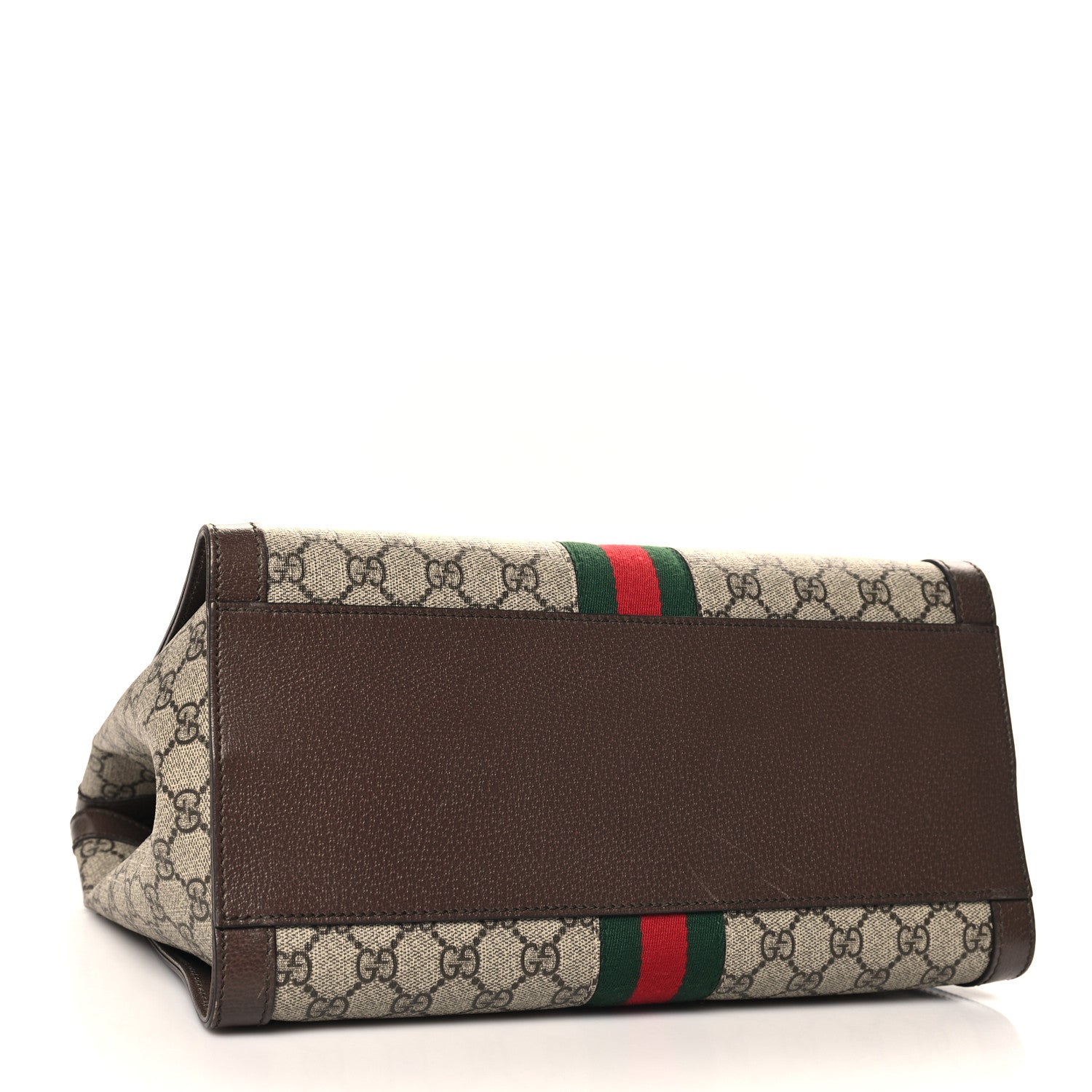 Gucci GG Supreme Monogram Web Medium Ophidia Tote Bag Brown 3 of 13