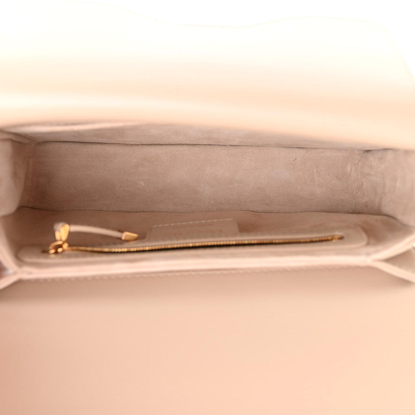Lambskin Cannage Small Jolie Top Handle Bag Powder Beige
