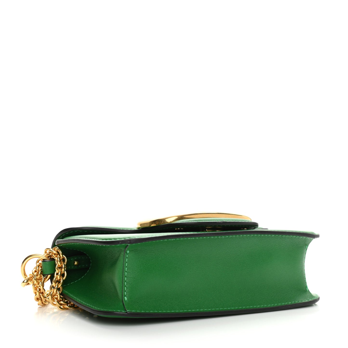 Calfskin Vlogo Small Loco Shoulder Bag Gea Green