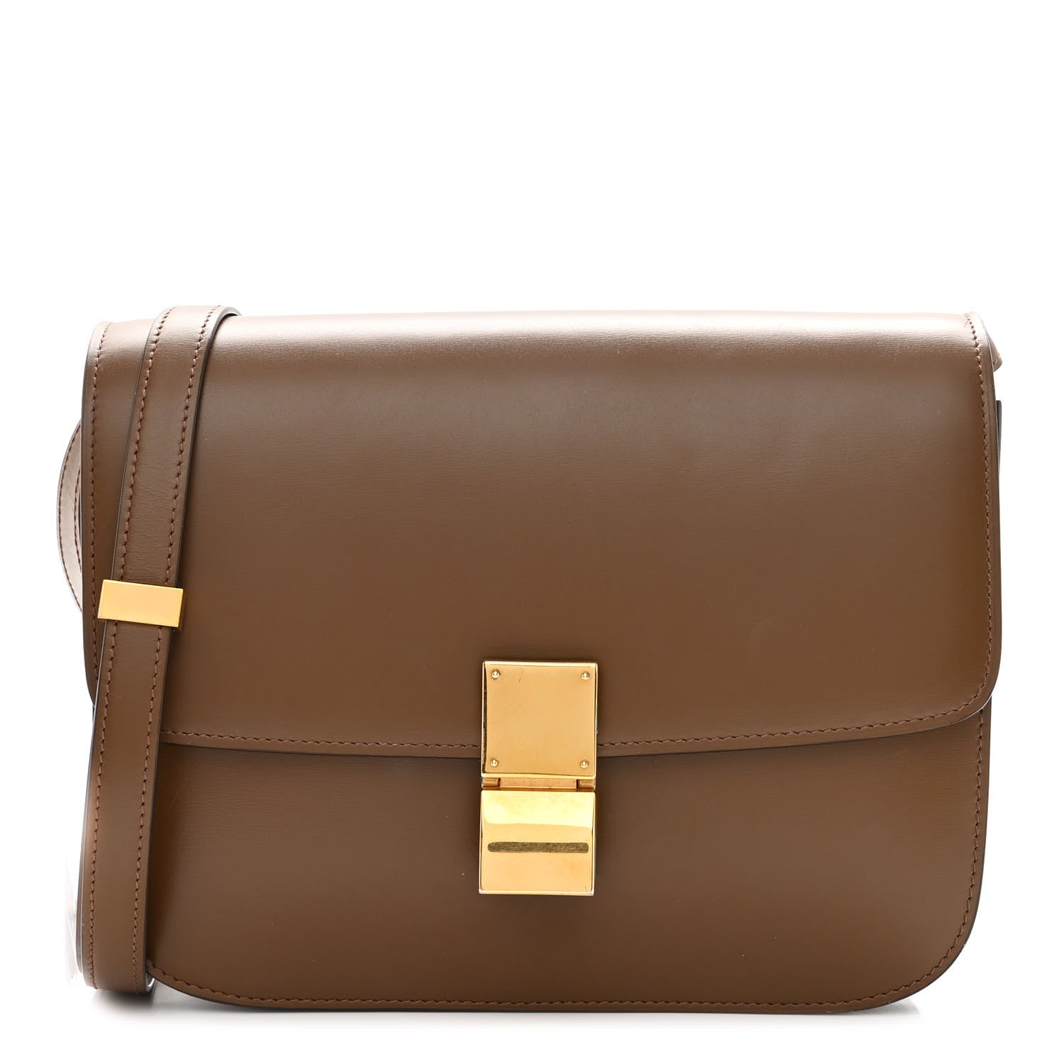 Celine Box Calfskin Medium Classic Box Flap Bag Camel 1 of 9