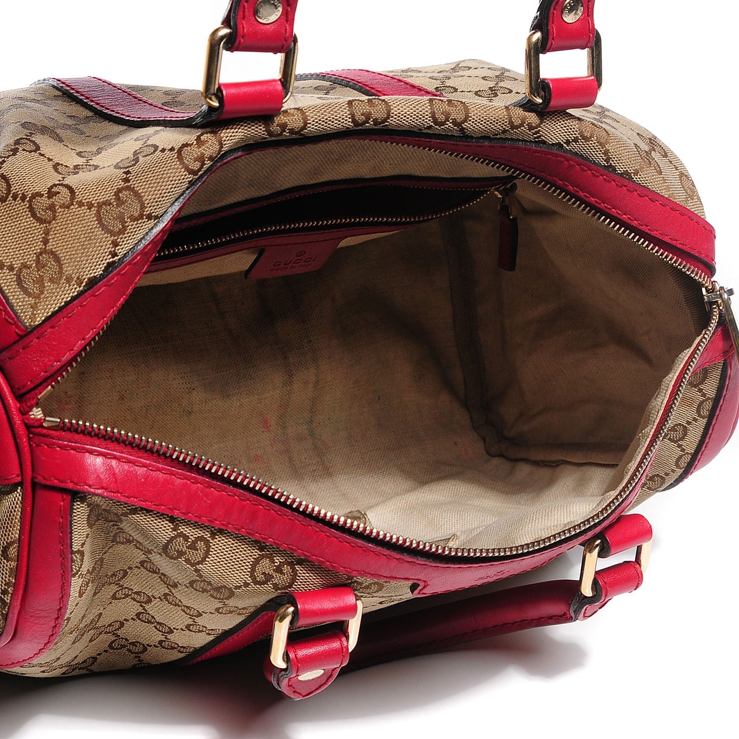 Gucci Monogram Medium Joy Boston Raspberry 6 of 10