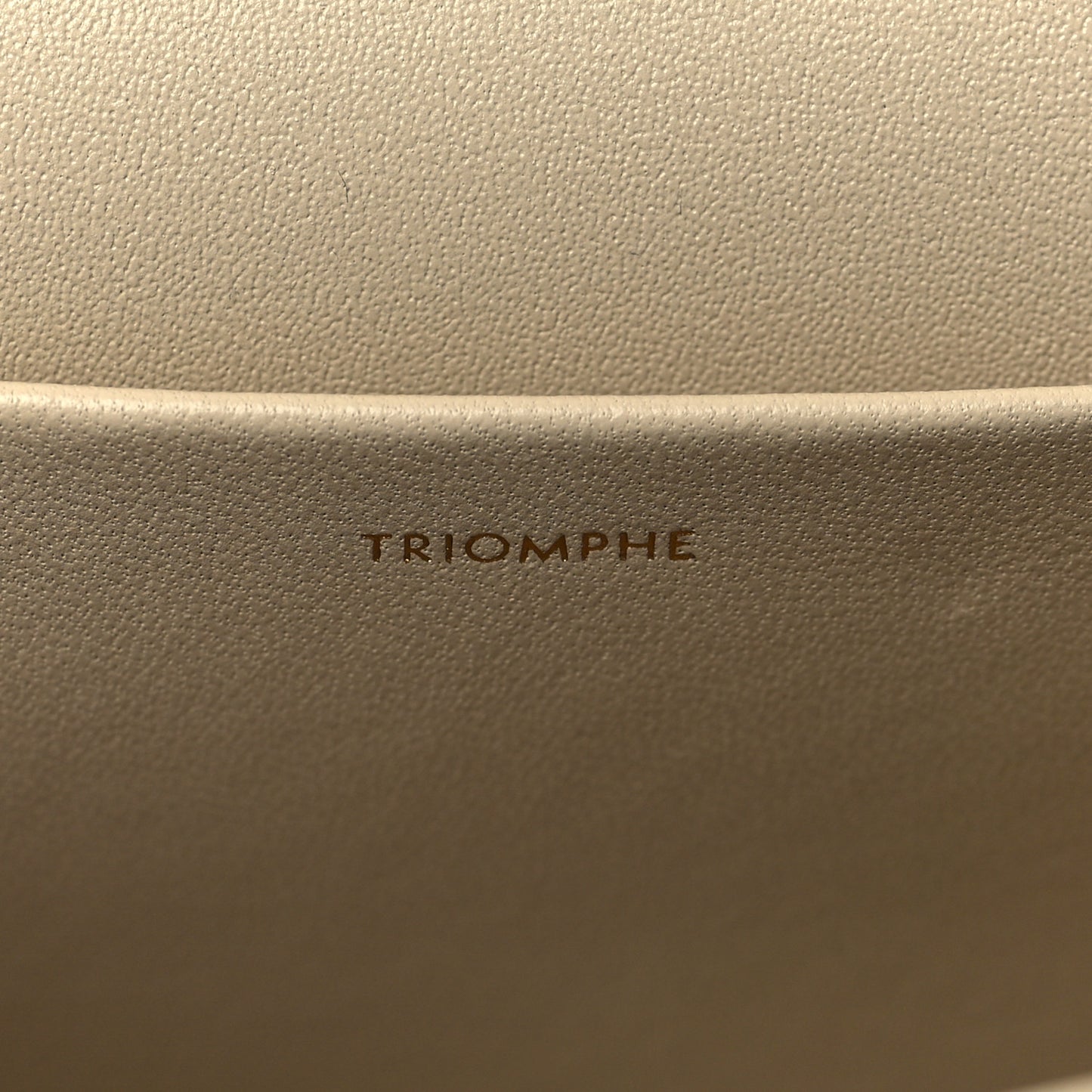 Natural Calfskin Triomphe Shoulder Bag White