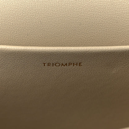 Celine Natural Calfskin Triomphe Shoulder Bag White 8 of 12