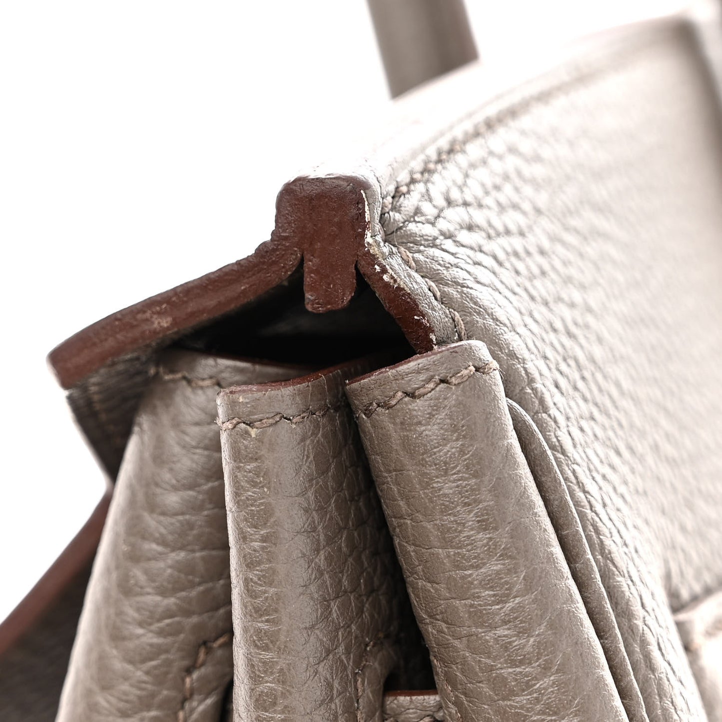 Taurillon Clemence Lizard Club Birkin 35 Etain Graphite