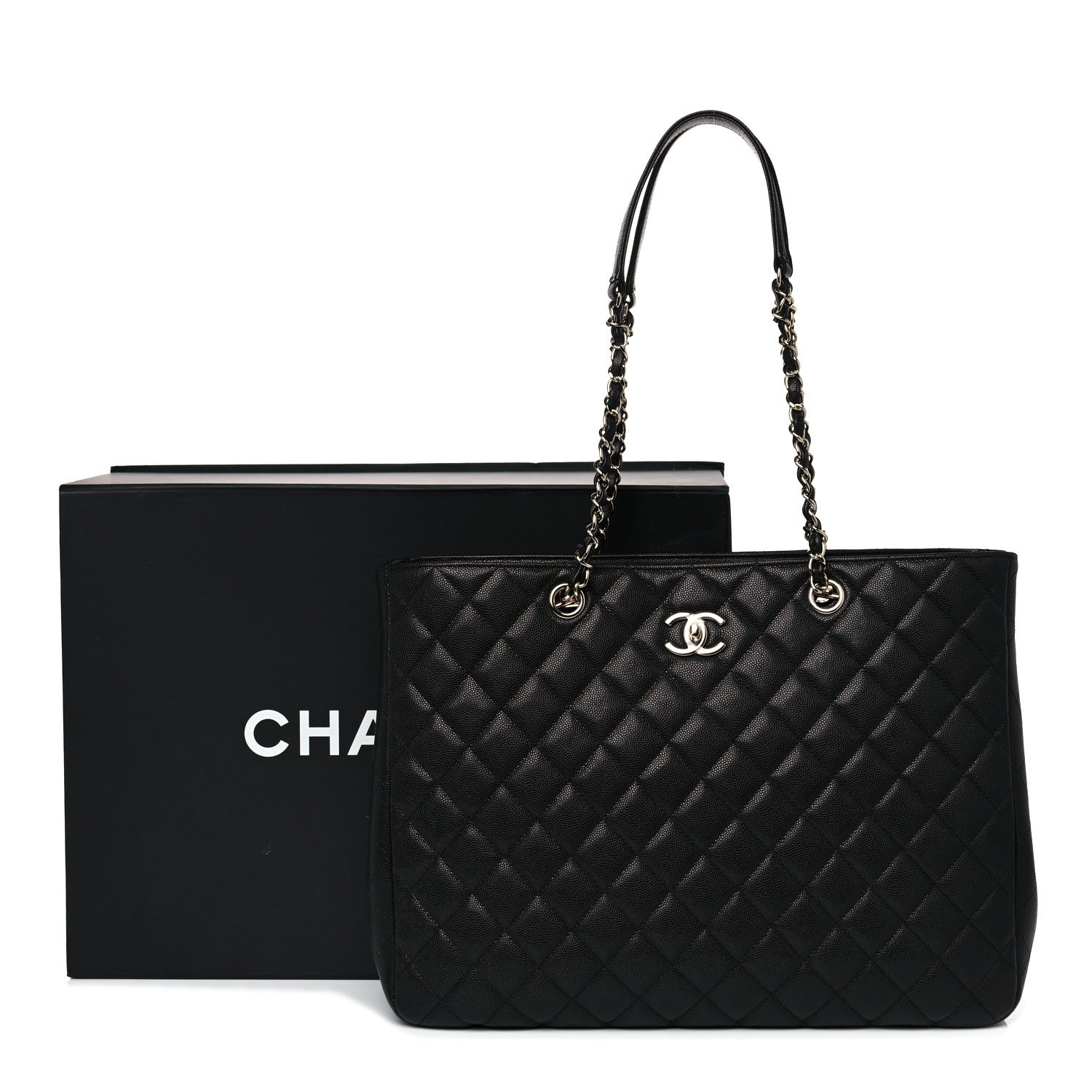 Chanel Caviar Quilted Large Shopping Tote Black 10 of 10