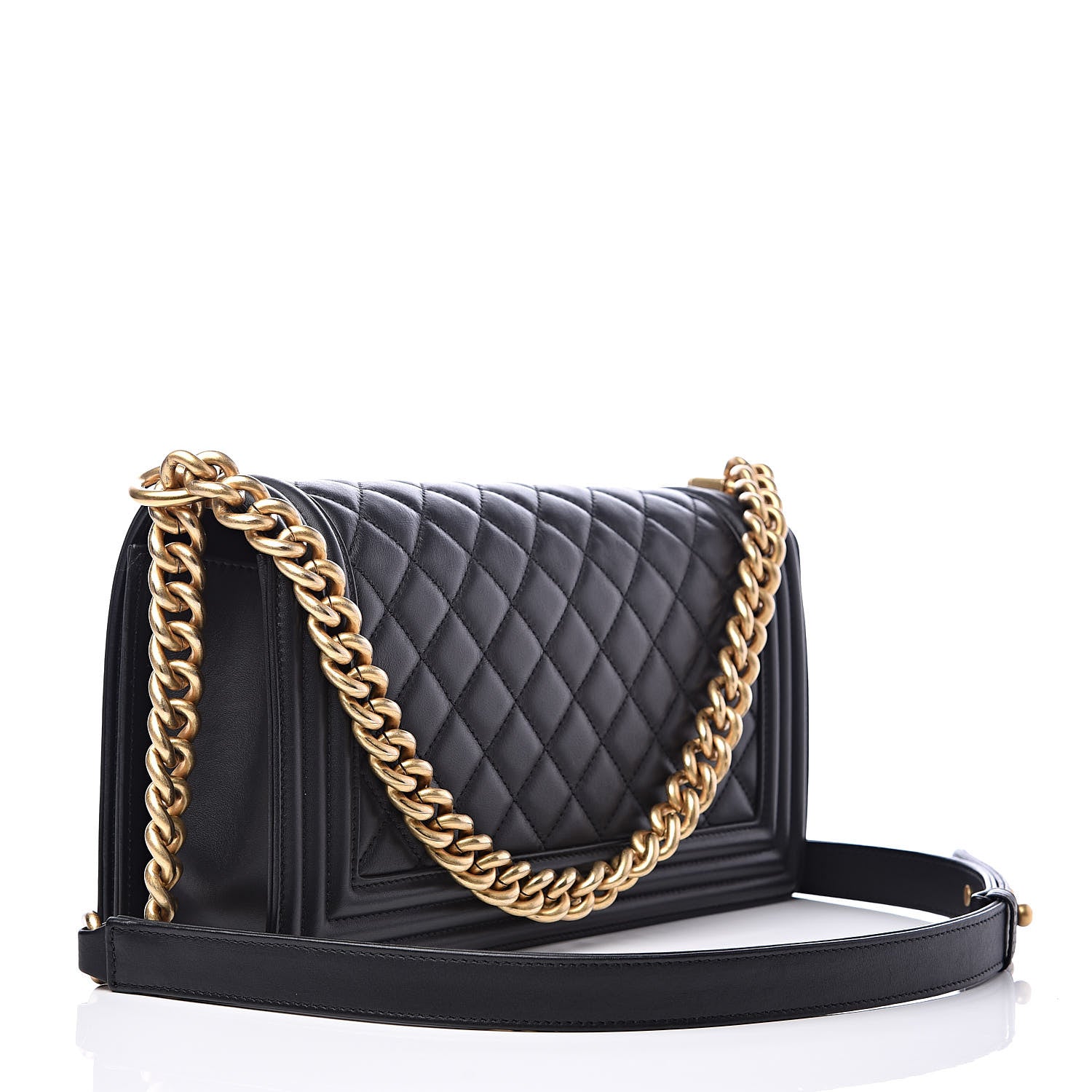 Chanel Lambskin Quilted Medium Boy Flap Black 3 of 13