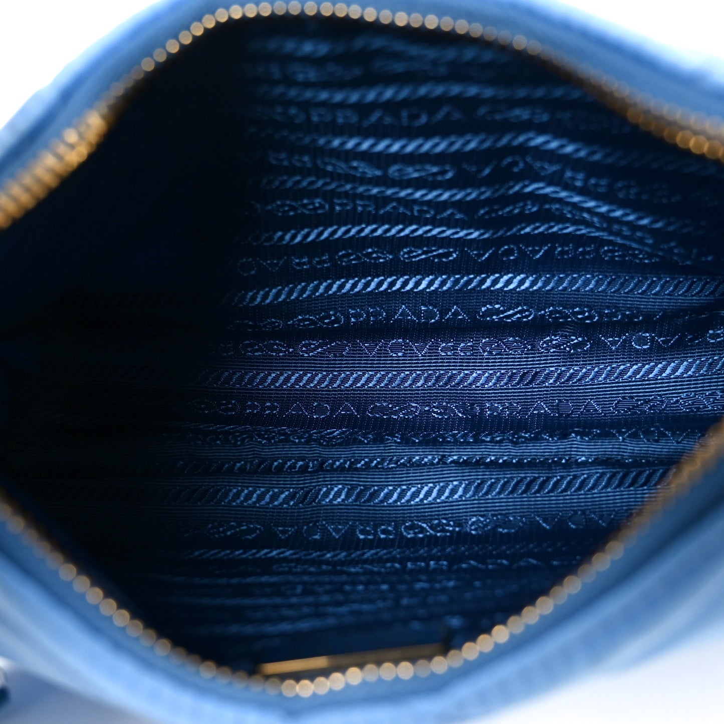 Re-Nylon Saffiano Stitched Mini Re-Edition 1995 Chaine Shoulder Bag Blue
